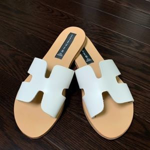 Steve Madden Greece White Sandals
